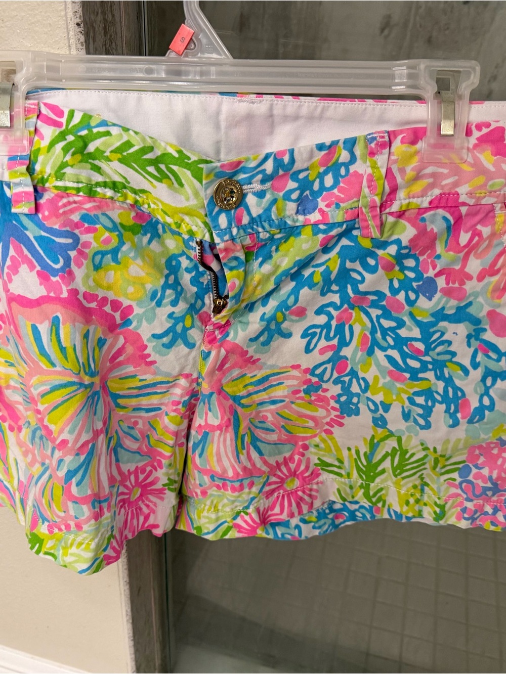 Lilly Pulitzer Pink Blue Green Floral Print Shorts